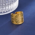 thumbnail image 4 of Anillo de acero inoxidable con forma de pentagrama y tetragrammaton para brujería, anillo de dedo con forma de pentáculo para hombre, amuleto de protección de poder antiguo, joyería, 8, plata, 4 of 5
