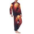 thumbnail image 2 of Sikiie Shark Underwater Vortex Mens Pajama Set, Soft Warm Long Sleeve Sleepwear, Cozy Button-Down Pjs for Men-X-Large, 2 of 7