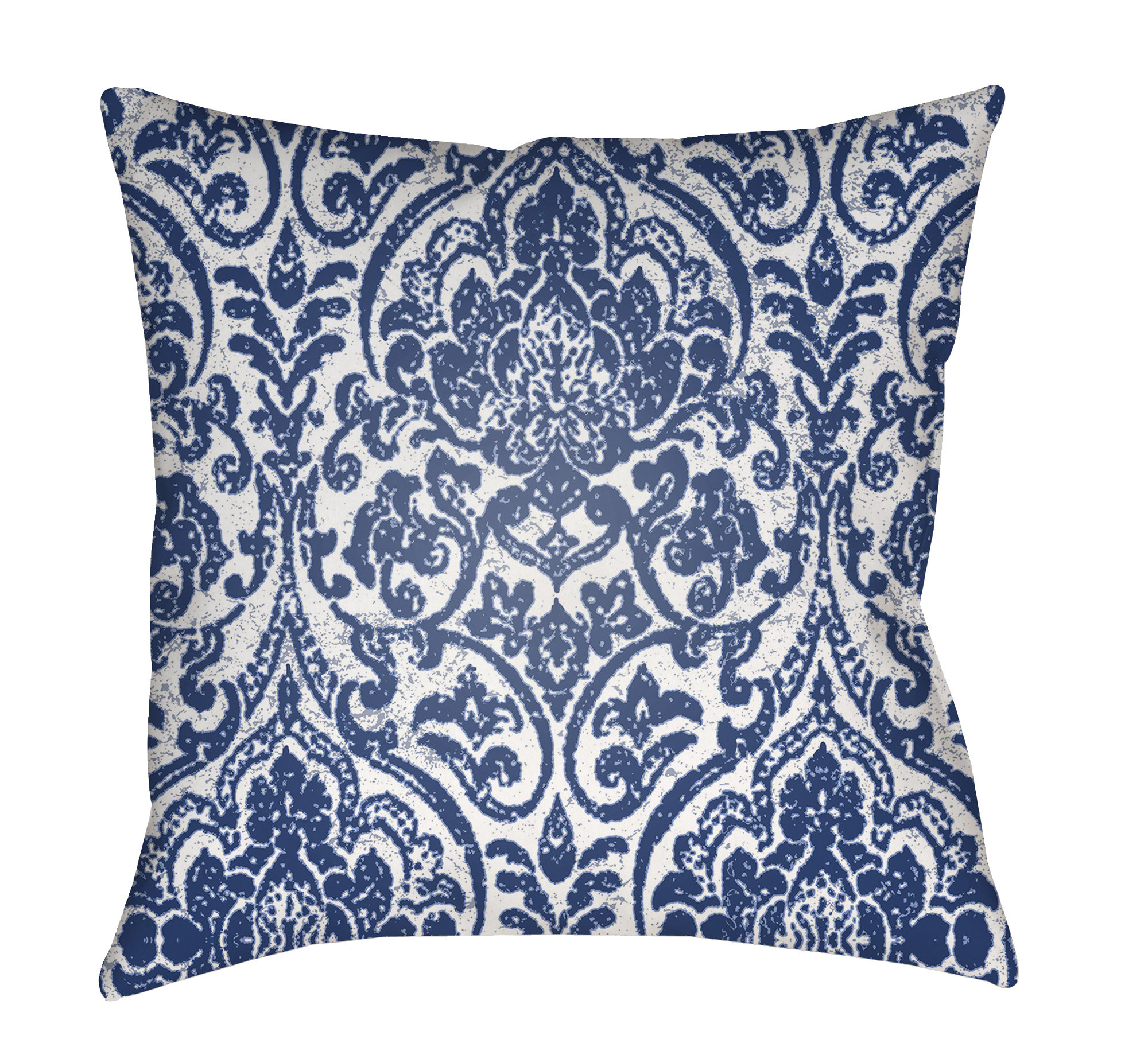 Surya IDMDLN21818 Blue Decorative Pillows 18" Wide Square Damask