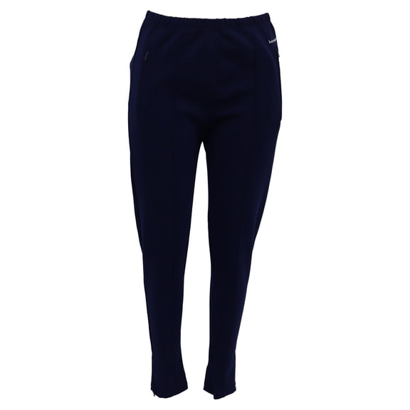 Pre-Owned Balenciaga Gartered Slim-Fit Trousers in Navy Blue Polyester