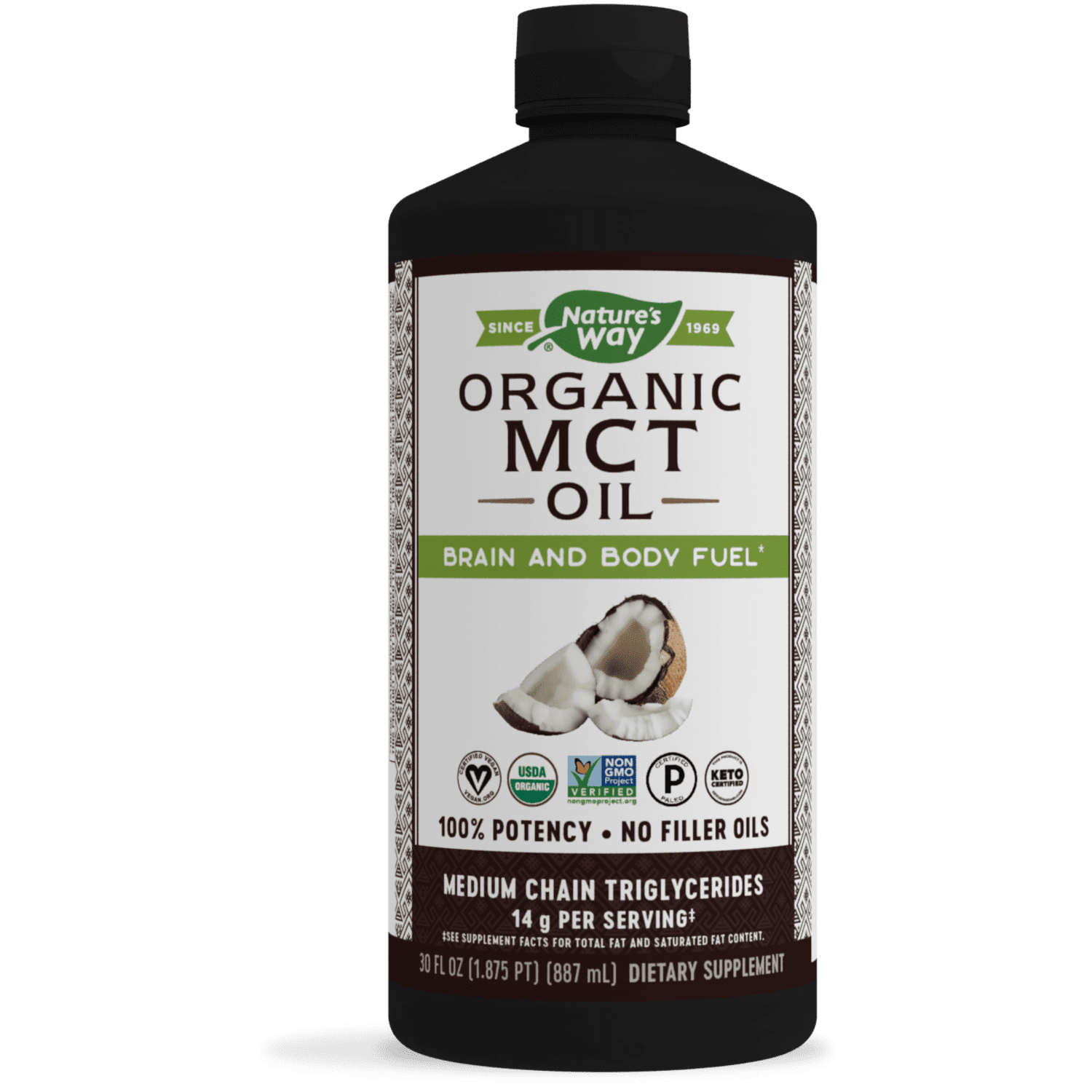 Nature's Way MCT Oil From Coconut Pure Source, No Filler Oils, 14 g of