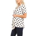 thumbnail image 3 of Women's Polka Dot Print Cardigan – Short Sleeve Open Front Style (S-3X), 3 of 5