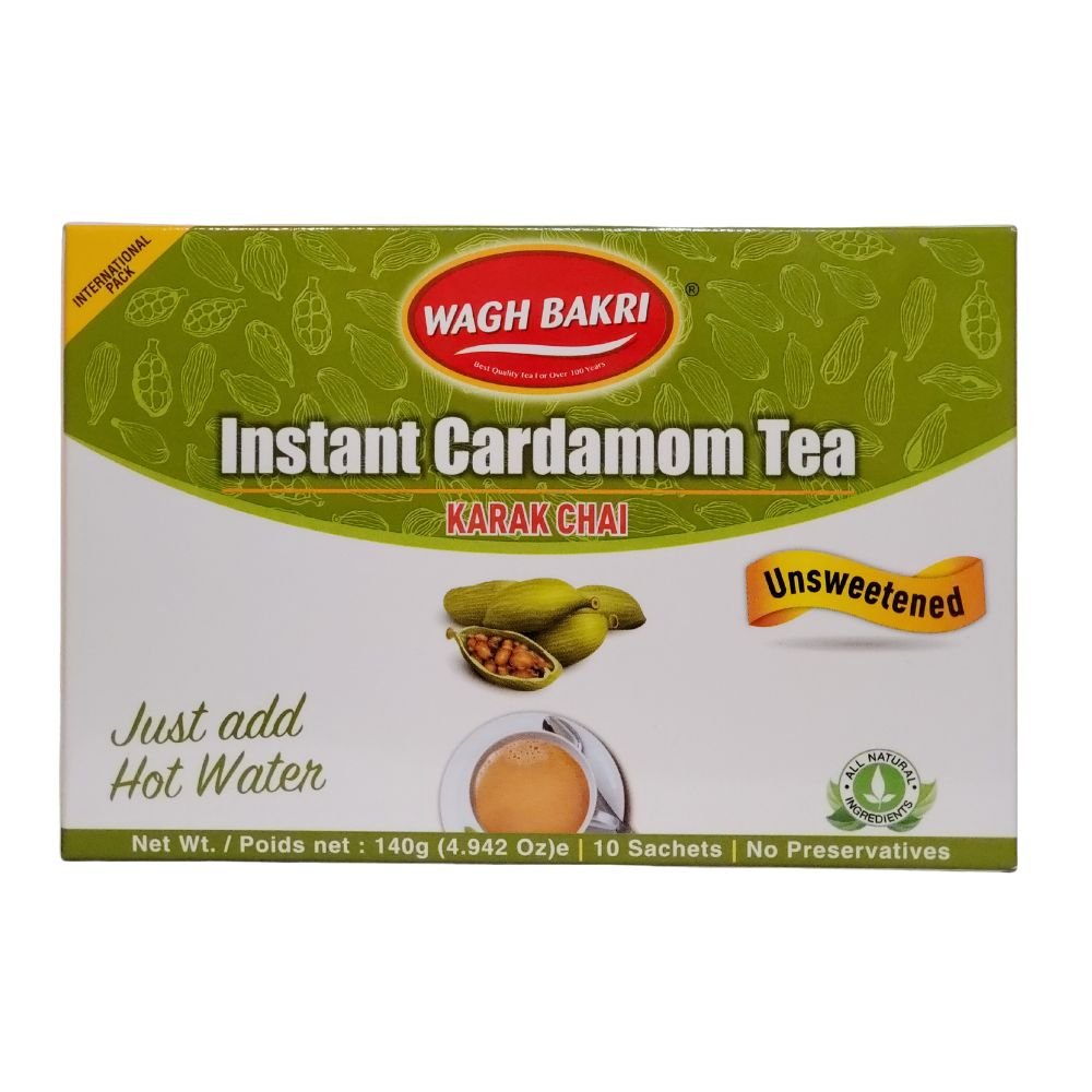 Wagh Bakri Instant Cardamon Tea Premix Unsweetened 140g (Pack of 5