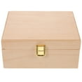 thumbnail image 1 of Boîte de Rangement en Bois Naturel Bois Massif 1Pcs Style de Haute Qualité, 1 of 7