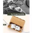 thumbnail image 4 of Handwoven Rattan Cable Management Box, Handwoven Rattan Cable Organizer, Decorative Cord Organizer for Power Strips and Chargers, Ventilated Storage Box for Home and Office, 4 of 7