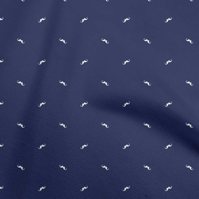 oneOone Velvet Blue Fabric Asian Block Mustache Fabric For Sewing Printed Craft Fabric By The Yard 58 Inch Wide