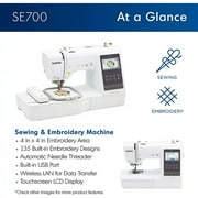 Brother SE700 Embroidery & Sewing Machine w/ 100 Spools, Bobbins & Accessories