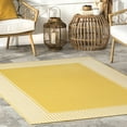thumbnail image 5 of nuLOOM Asha Simple Border Indoor/Outdoor Area Rug, 5' x 8', Yellow, 5 of 9
