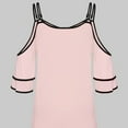 thumbnail image 5 of Pntutb Womens,Plus Size Women's Summer Casual Strap Leaky Shoulder Sequin Short Sleeve T-Shirt Clothes, 5 of 6