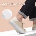 thumbnail image 5 of STQ Womens Casual Shoes Breathable Women's Fashion Sneakers Lightweight Slip on Travel Shoe for Women with Fold-Down Heel Beige Size 9, 5 of 7