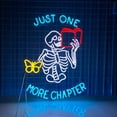 thumbnail image 2 of Glowneon Skeleton Reading Book Led, Just One More Chapter Neon Sign, 2 of 4