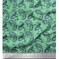 thumbnail image 1 of Soimoi Cotton Duck Fabric Block Paisley Print Fabric by Yard 42 Inch Wide, 1 of 1