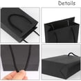 thumbnail image 3 of Bolsas de papel Kraft, Bolsas de regalo de papel Kraft 25 PCS Bolsas de regalo de papel pequeñas con asas Bolsas de papel negras a granel, 3 of 7