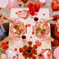 thumbnail image 3 of Fighting to Achieve 168 Piezas de Suministros para Fiesta del D&iacute;a de San Valent&iacute;n, Platos de Papel Desechables con Forma de coraz&oacute;n, servilletas, Vasos, Cubiertos y va, 3 of 7