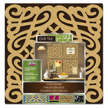 The Board Dudes Die Cut Cork Board, 14 x 14