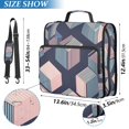 thumbnail image 2 of FORMRS Zipper Binder with Shoulder Strap 2-inch Ring 500 Sheet Capacity File Bag, Dark Cubes, 2 of 5