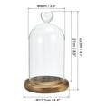 thumbnail image 2 of Uxcell 8.3"x3.5" Glass Dome Cloche Clear Bell Jar Display Case Tabletop Centerpiece with Wooden Base, 2 of 6