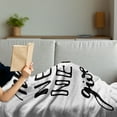 thumbnail image 3 of Saying Soft Flannel Fleece Throw Blanket, Phrase with Different Typographic Designs Philosophy Motivation, Cozy Plush for Indoor and Outdoor Use, 60" x 80", Black and White, by Ambesonne, 3 of 5