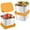 💖 Orange_New#2795, variant on Kuroiy Stainless Steel Snack Containers 6oz Leakproof Food Storage Cups | Reusable Silicone Lid | Set of 3 Stackable Portable Portion Control 180ml | Dishwasher Freezer Oven Safe