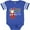 Football Blue and White, variant on Santa Claus Is On His Way Christmas Boys or Girls Baby Bodysuit