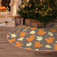 thumbnail image 5 of Sikiie Squirrel And Maple Leaves Nativity Christmas Tree Skirt, Jesus Christian Winter Holiday Tree Mat Decoration(30-48IN)48", 5 of 6