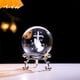 thumbnail image 4 of Decoración del hogar, decoración de habitaciones, decoración de paredes, esfera de cristal decorativa grabada con base de metal, adorno astronómico de cristal, decoración de bolas de cristal., 4 of 6