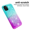 thumbnail image 5 of SOATUTO For iPhone 11 Pro 5.8" Case iPhone 11 Pro Glitter Case Sparkle Glitter Flowing Liquid Quicksand with Shiny Bling Diamond Women Girls Cute Case For Apple iPhone 11 Pro 5.8 inch - Green+Purple, 5 of 6