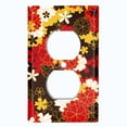 thumbnail image 2 of Metal Light Switch Plate Cover Japanese Flower Pattern Green Wallpaper  FLW040, 2 of 13