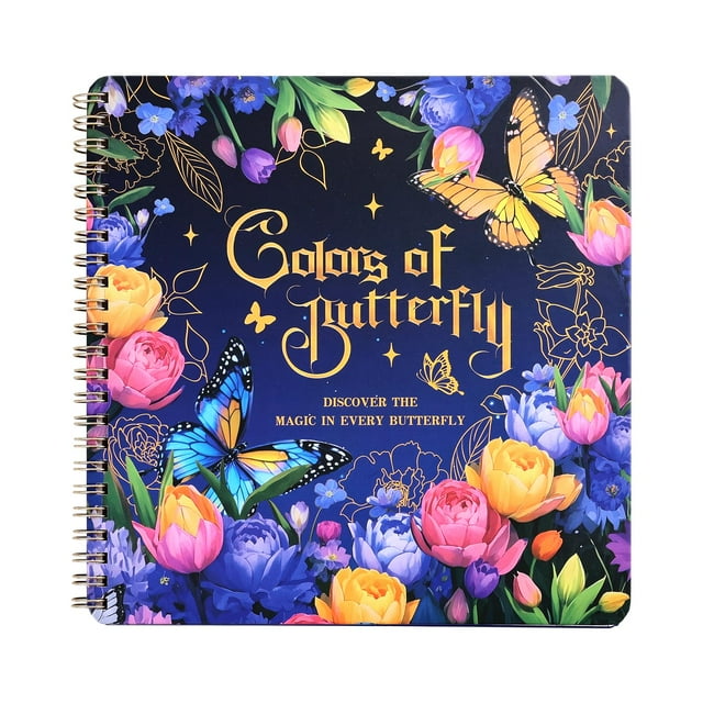 Libro para colorear VYRANA con motivos de mariposas y flores, 30 páginas