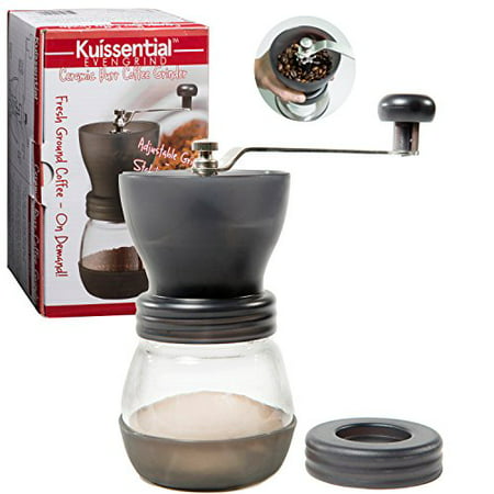 Manual Coffee Burr Grinder- The Original EvenGrind w/ Patented Stability Cage- Even Coffee Grounds