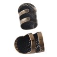 thumbnail image 1 of Thimble Metal Retro Sewing Thimbles Adjustable Finger Protector DIY Quilting Tools for Embroidery Needlework(Cyan blue ), 1 of 3
