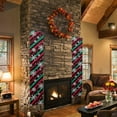 thumbnail image 5 of SEANATIVE Christmas Stripes Porch Banner Home Decor Xmas Snowflake Banner Outdoor 2 Piece Porch Banner Sign Hanging for Front Door Wall Holiday 70.9x12.6 Inch, 5 of 7