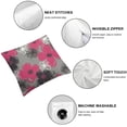 thumbnail image 6 of BANET Throw Pillow Cover Set of 2, Vibrant Colored Free Hand Drawing Style , Decorative Square Covers for Couch Bed &amp; Sofa,Hot Pink Black Grey 24x24in, 6 of 7
