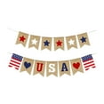 thumbnail image 2 of Wzzjkit 4th of July Decorations Banner Outdoor Patriotic Memorial Day Independence Day Flag, Flag Day Gnome Yard Sign Bunting Background for Photography for Indoor Home House Decor Party Supplies, 2 of 6