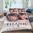 thumbnail image 2 of Película Titanic Conjunto de sábanas temático, trío de piezas, cómodo y amigable con la piel, diseño único, regalo de decoración para el hogar para familiares, amigos y fans,140cm *210cm, 2 of 6