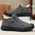 thumbnail image 4 of Willtoo Mens Snow Shoes Winter Fleece Lined Slip On Anti-Slip Walking Shoes Rugged Sole Thermal Ankle Boots Soft Faux Fur Lined Outdoor Casual Sneakers, 4 of 5