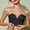 Black, variant on Strapless Bras for Women Push Up Lace Bustier Corset Front Button Bandeau Non Slip Soft Bra White S