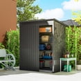 thumbnail image 2 of Outsunny Remise de Rangement Extérieure 5,2 Pieds x 3,5 Pieds avec Évents, Gris Foncé, 2 of 10