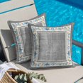 thumbnail image 4 of Throw Pillow Covers, Grey Coastal Decorative Throw Pillow Covers 18x18 Inch, Vintage Summer Beach Coral Shell Starfish Square Linen Pillow Cases for Couch/Living Room/Sofa, 4 of 9