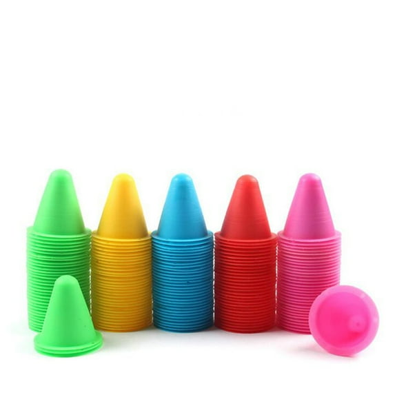 unbranded  50 Pcs Roadblock Cone Collapsible Traffic Cones Skating Training Soccer for Drills Child