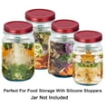 thumbnail image 1 of 24 Pcs Iron Mason Jar Lids Regular Mouth Mason Canning Jars Top Food Storage Red, 1 of 7