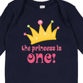 thumbnail image 4 of Inktastic Cute Princess is One 1st Birthday Girls Long Sleeve Baby Bodysuit, 4 of 5