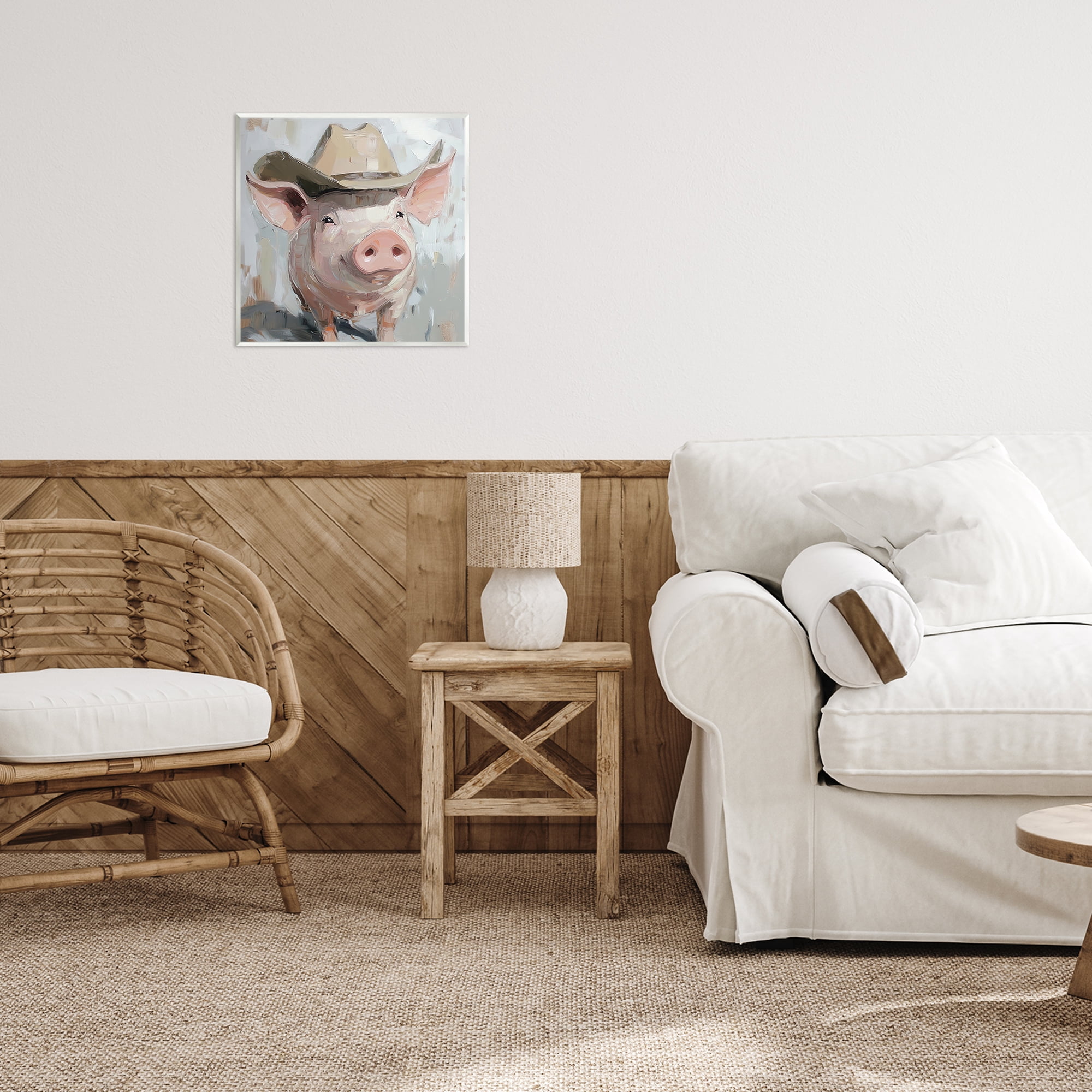 Stupell Industries Cowboy Chester Pig Wall Plaque Art, design by Tina LeCour
