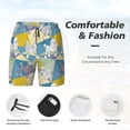 thumbnail image 4 of Kdxio Cute Poodle Dog Print Men's Swim Trunks with Compression Liner 7 Inch Inseam Quick Dry Swim Shorts, 4 of 7
