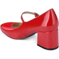 thumbnail image 4 of JENN ARDOR Women's Pumps Low Heel Dress Shoes for Women Closed Toe Chunky Mary Jane Work Pumps Shoes Oxfords, 4 of 5