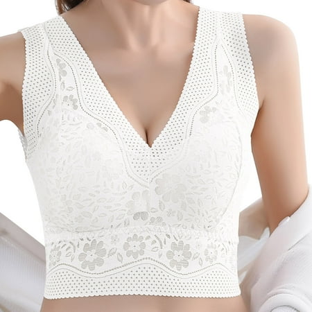 

zuwimk Bras For Women Push Up Women s Plus Size Full Figure Basic Beauty Underwire Bra White M