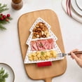 thumbnail image 5 of Christmas Tree Ceramic Tray Chip & Dip , Santa Pattern Christmas Kitchen Decor for Holiday Treats, Candy, Festive Tableware for Christmas Parties(B), 5 of 7