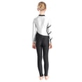 thumbnail image 4 of Kaerm Kids Girls Long Sleeve Gymnastics Dance Leotards Tumbling Ballet Unitard Athletic Jumpsuits White 6, 4 of 7