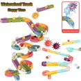 thumbnail image 2 of Juguetes de baño para bebé, bañera de pista de pato artesanal, herramienta de juegos de agua, juego de succión de pared para ducha, juguete de baño para niños Gong Bohan LED, 2 of 2
