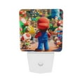 thumbnail image 7 of Cute Cartoon Square Night Lights Graphic Super Mario Pattern Modern Acrylic Plastic Ornament Energy Efficient Hallway Indoor Room Home Bedside Smart Sensor Lamp, 7 of 7
